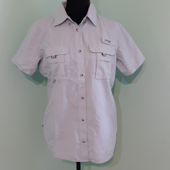 Columbia PFG Blue short sleeve button down Size small - Picture 2 of 9